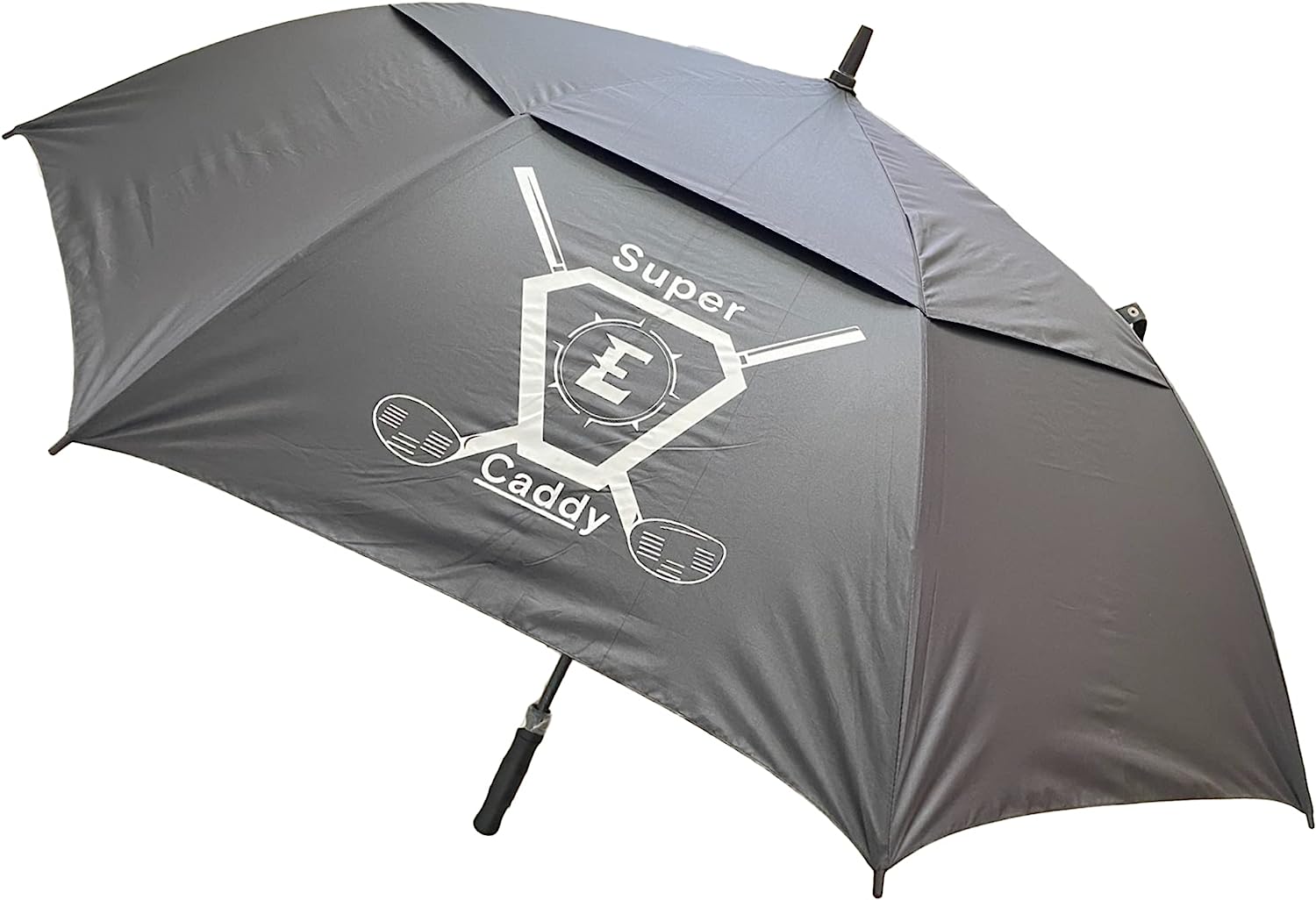 Super E Caddy Umbrella, Windproof Semi Automatic Umbrella, with Double  Canopy